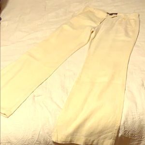 French Connection soft yellow linen pants